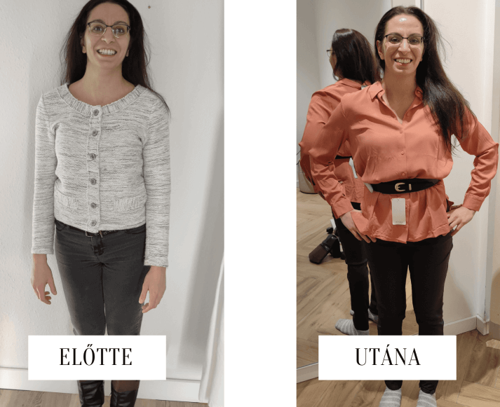 stílustanácsadás - Gazdik Katalin előtte - utána